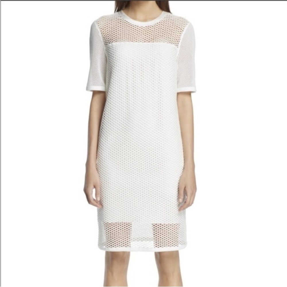 Rag & Bone White Mesh Short Sleeve Dress – XXS
